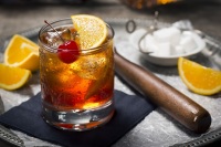 Wisconsin brandy old- fashioned cocktail